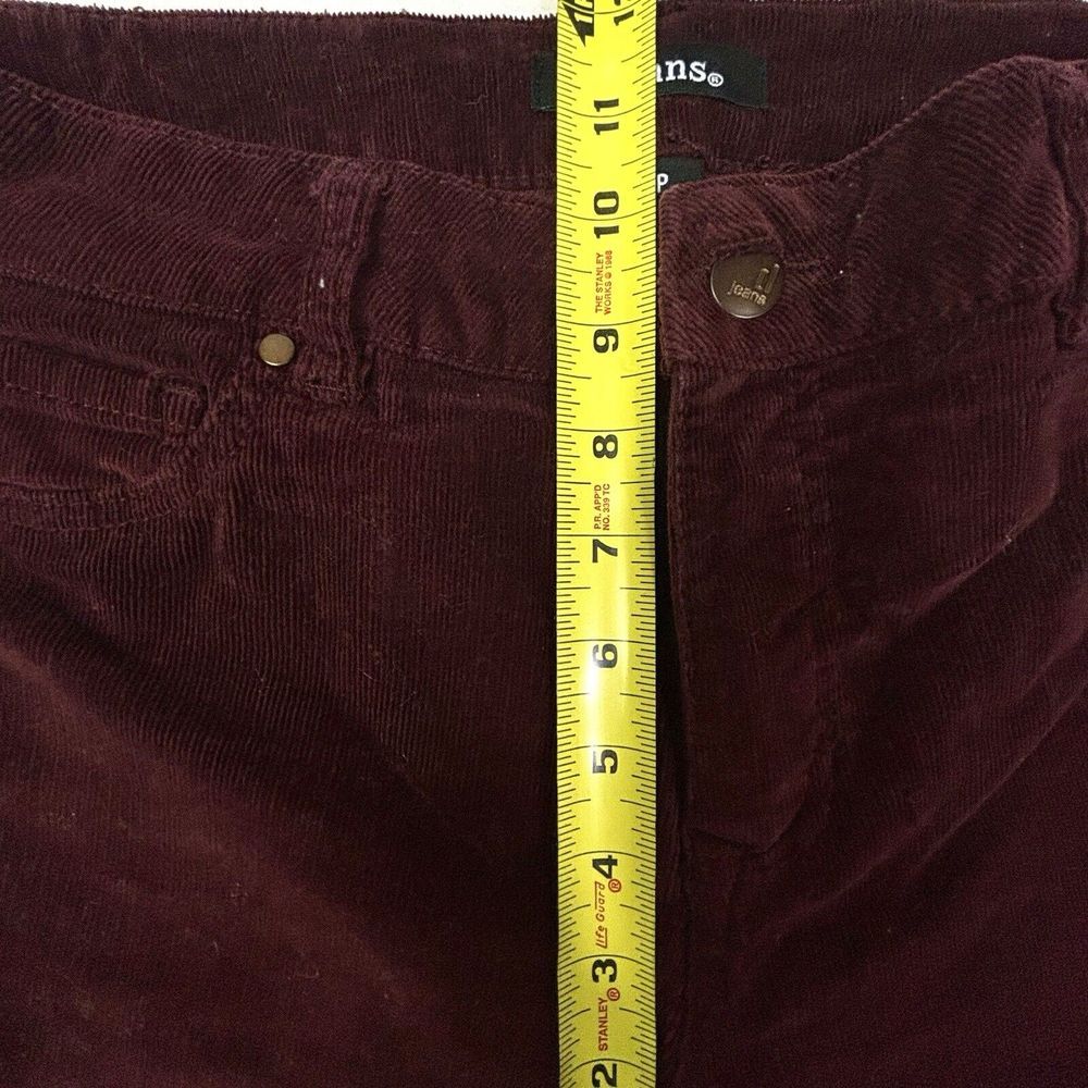 D Jeans Corduroy Pants Womens Petite 10 Modern Maroon Straight Stretch EUC‎ - Picture 6 of 9
